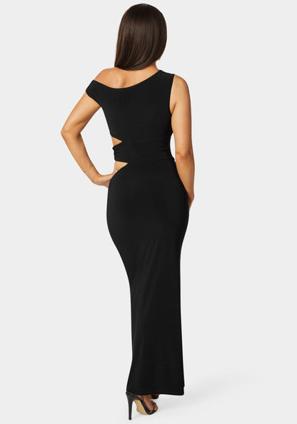 Asymmetrical Cutout Maxi
