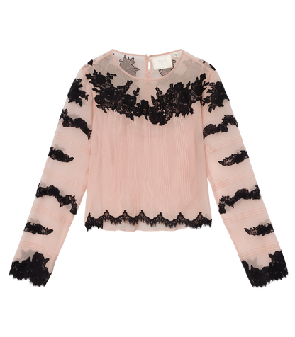 ALBERTINE ANNIVERSARY TOP -- SOFT PEACH