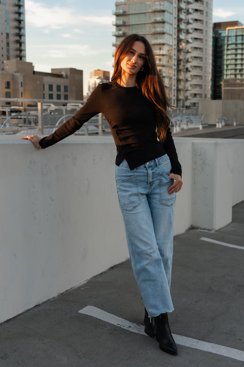 Waitlist 8/1 • Ryker High Rise Cropped Barrel Jeans Light Wash