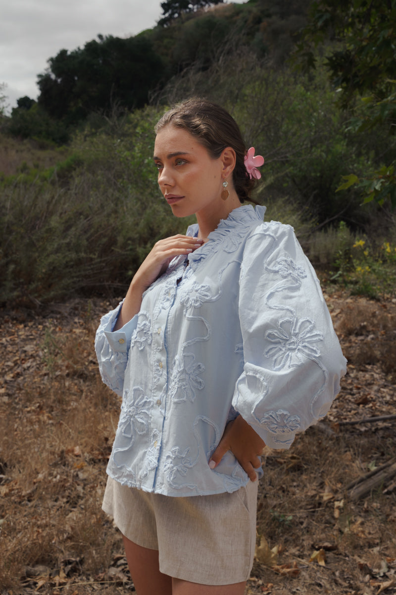 Steph High Waist Linen Shorts Natural