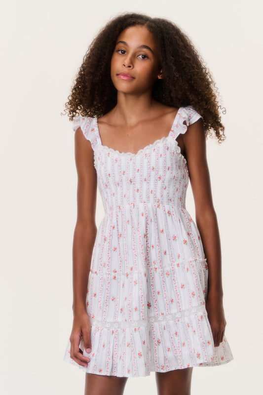 Tween Cherry Stripe Avenora Dress