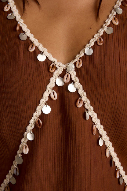 Ashby Terracotta Embellished Tank