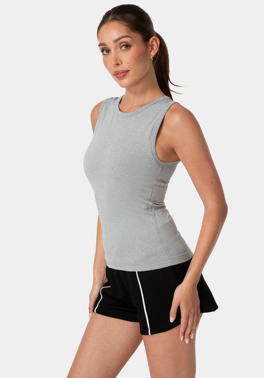 Double Front Seamless Tank With Foil Logo
