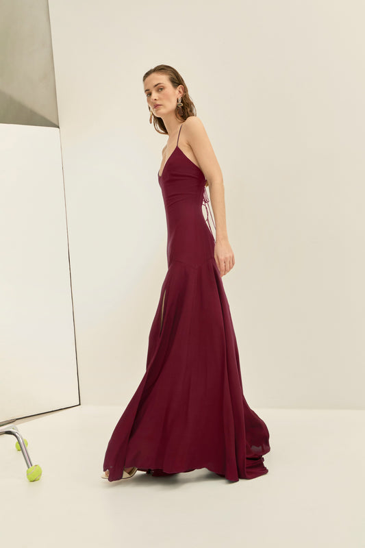 Vestido Augusta Burdeos · Allegra ·
