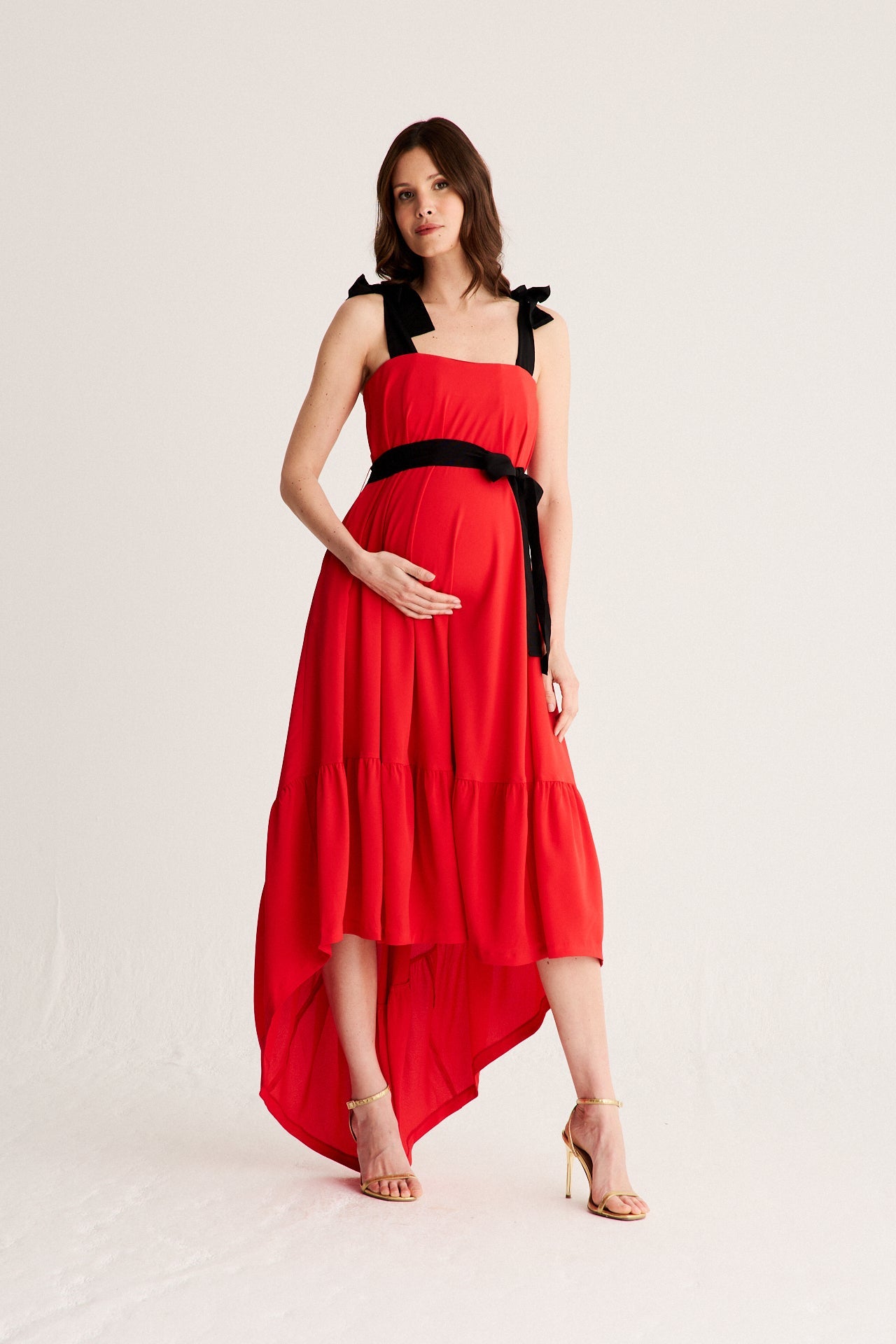 Vestido Sebastien Rojo · Embarazada ·