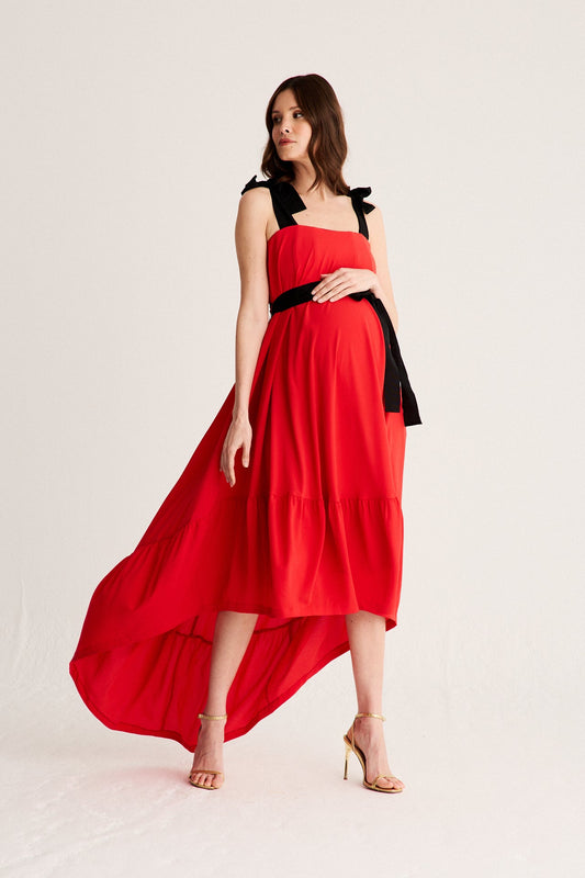 Vestido Sebastien Rojo · Embarazada ·