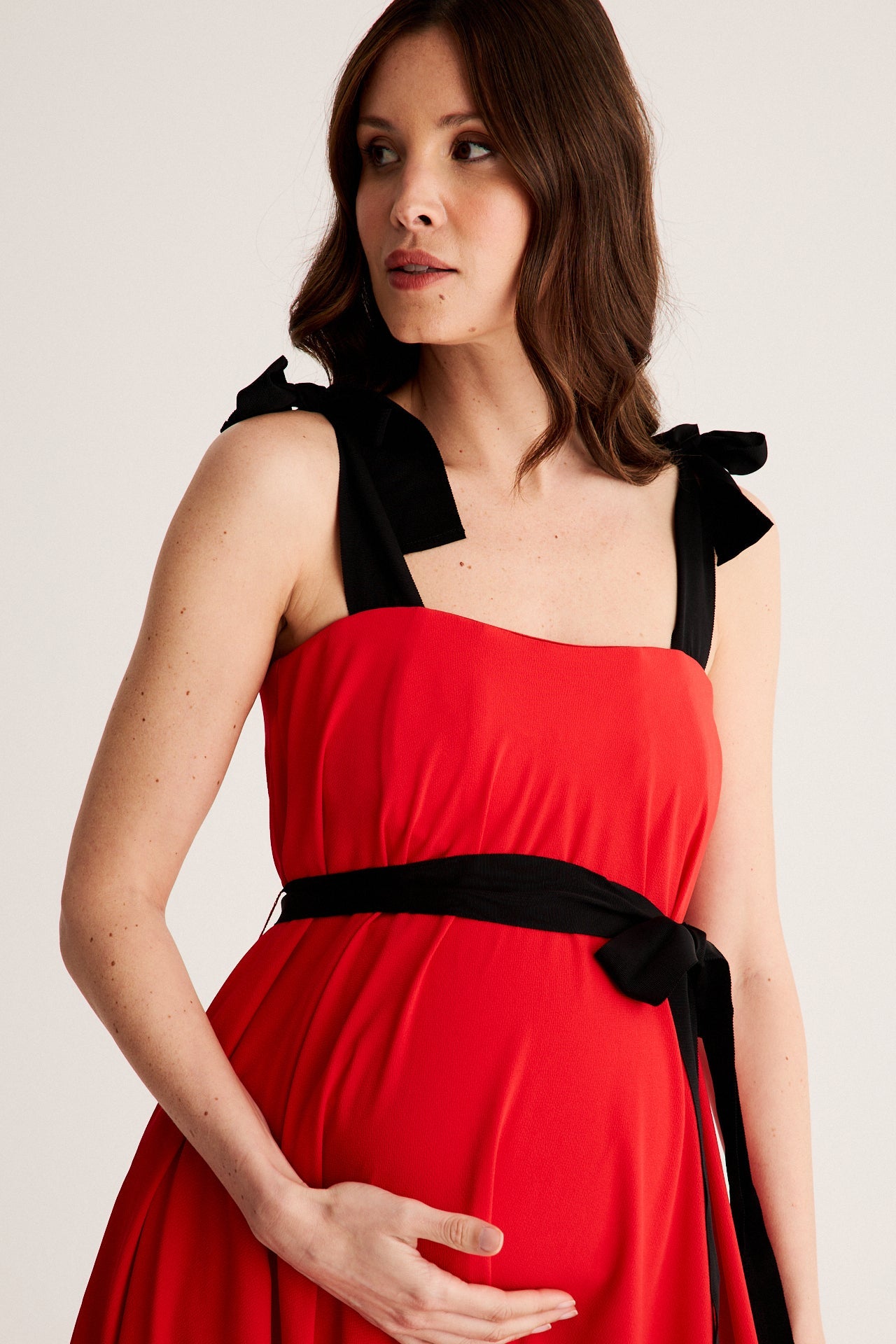 Vestido Sebastien Rojo · Embarazada ·