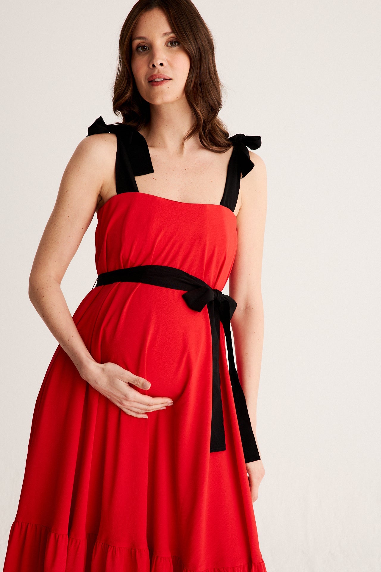 Vestido Sebastien Rojo · Embarazada ·