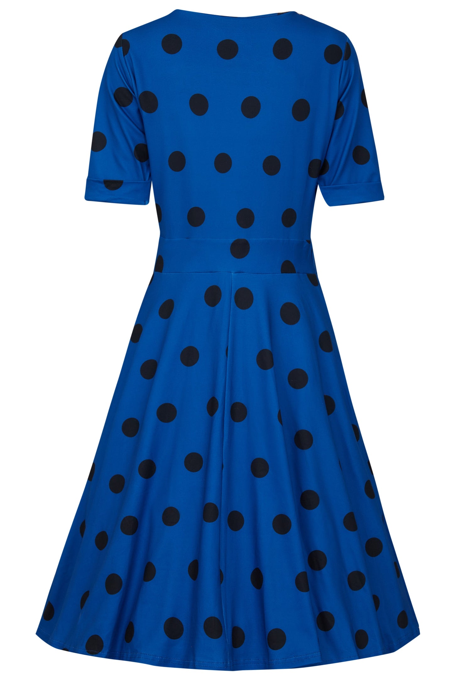 Matilda Royal Blue Polka Dot Wrap Dress
