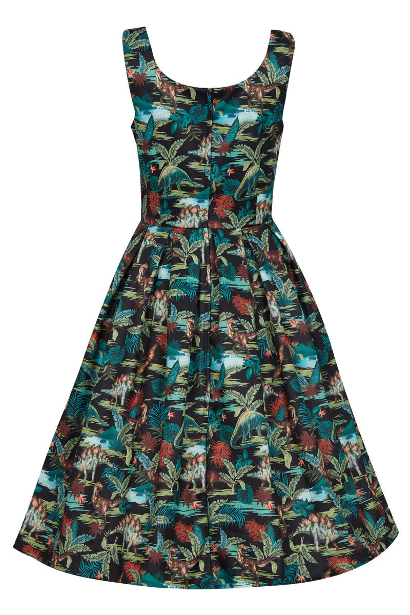 Amanda Black Forest Dinosaur Swing Dress