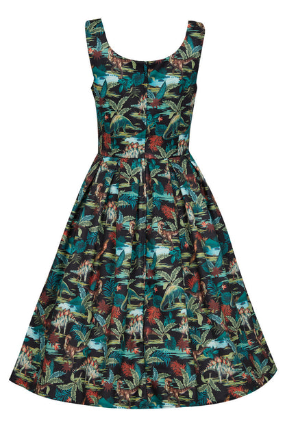 Amanda Black Forest Dinosaur Swing Dress