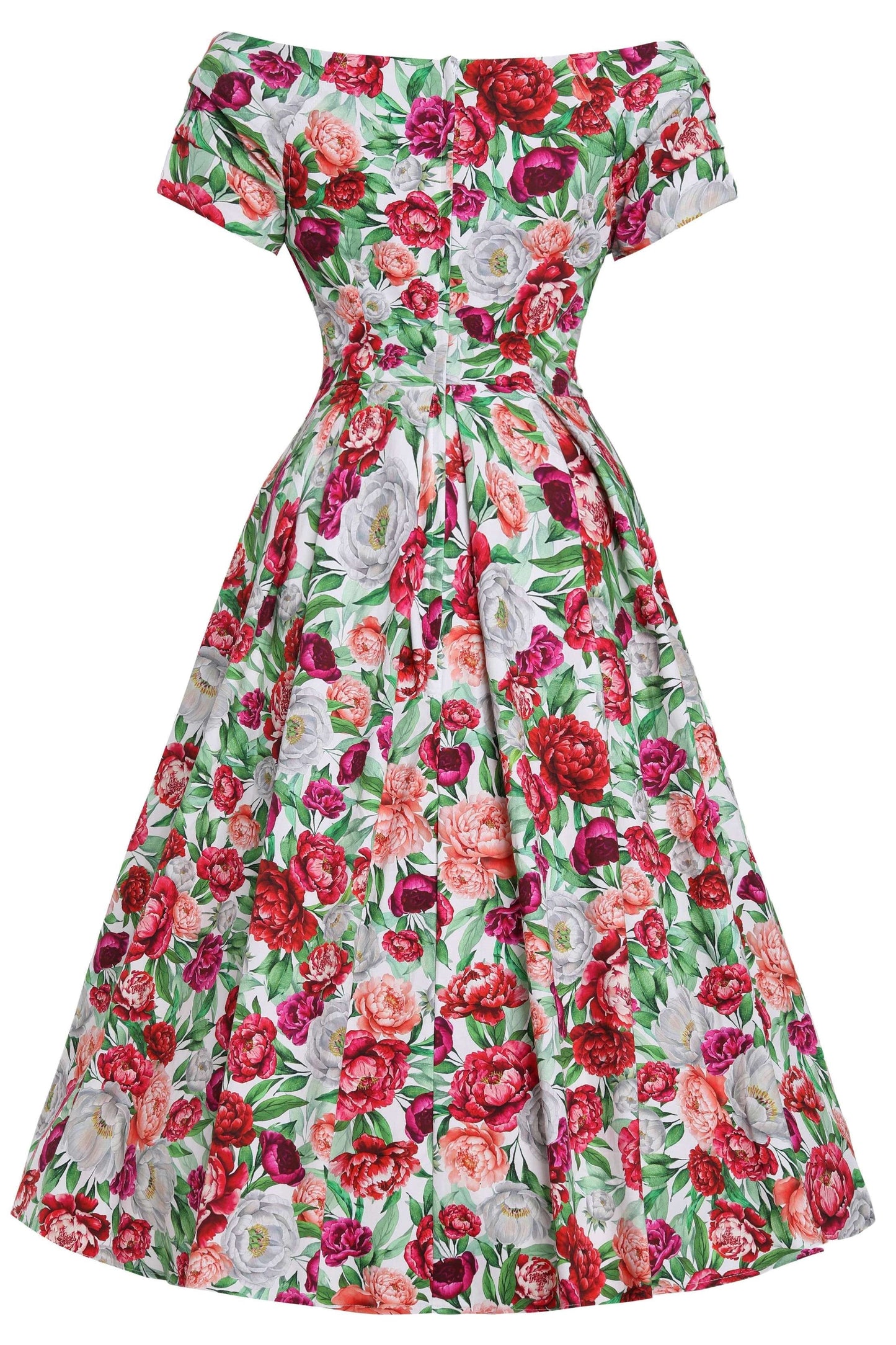 Lily White Peony Off Shoulder Dress