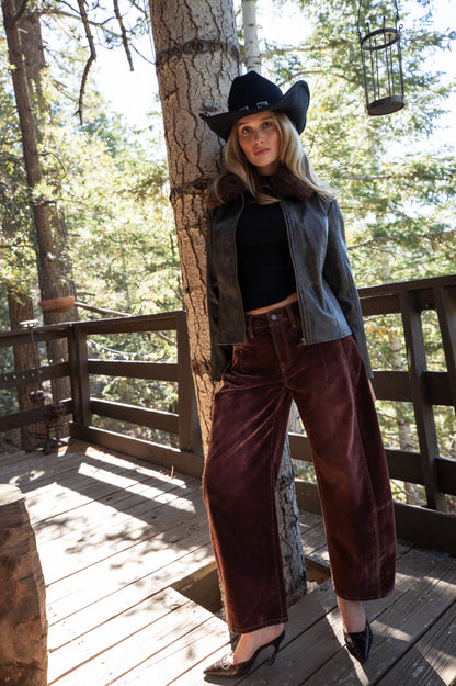 Beckett Espresso Vegan Leather Jacket