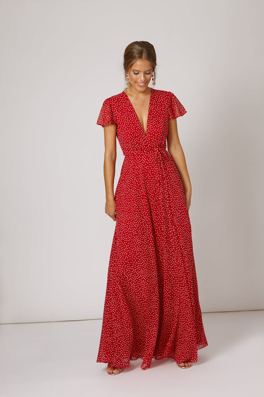 Vestido Lena Lunares Rojo/Crema SS19