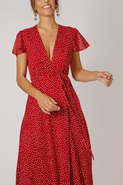 Vestido Lena Lunares Rojo/Crema SS19