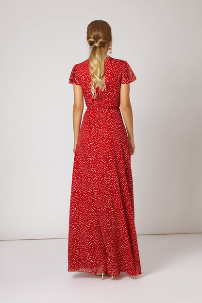 Vestido Lena Lunares Rojo/Crema SS19