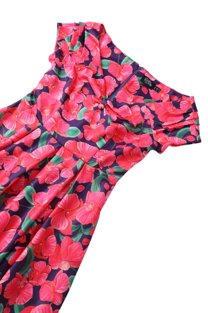Lily Pink Orchid Off Shoulder Dress