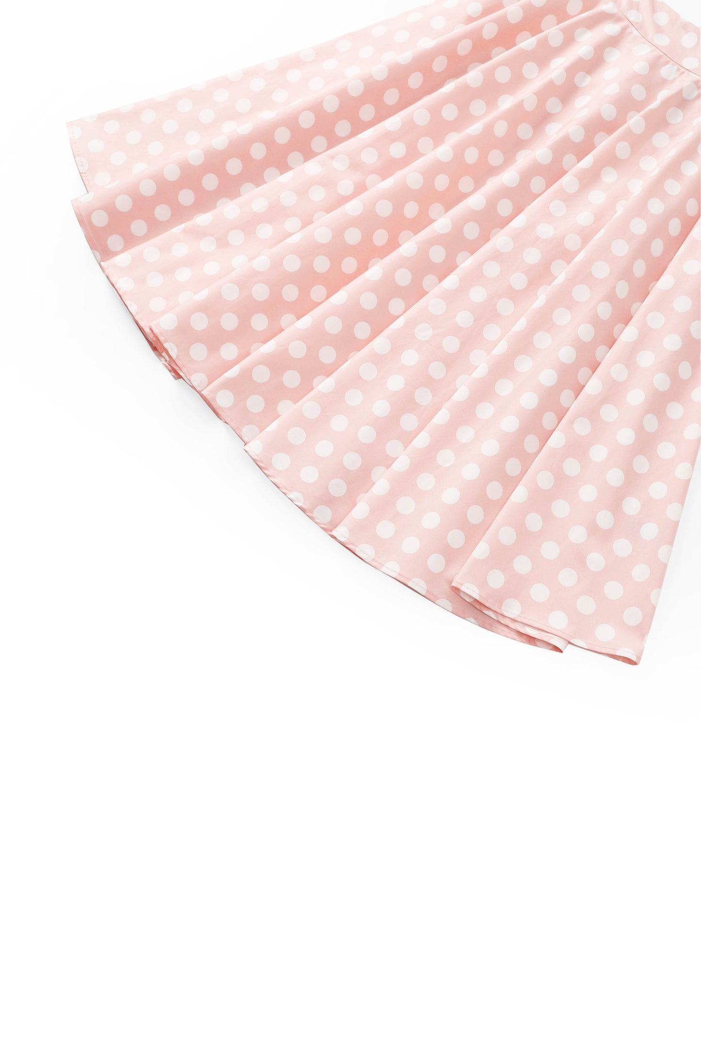 Maisie Light Pink Polka Dot Full Circle Midi Skirt