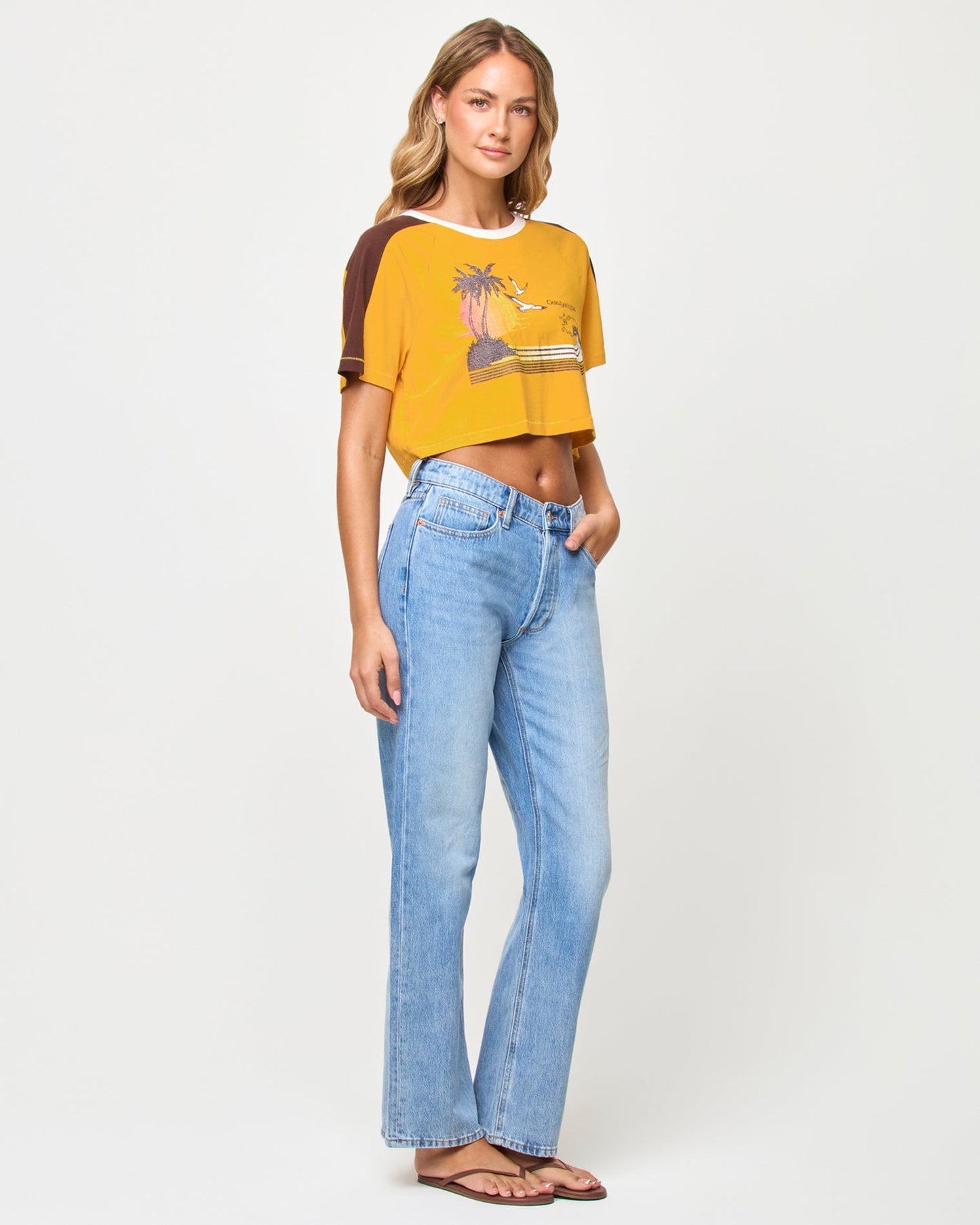 x The Salty Blonde Costa Crop Top - Cabo Sunset