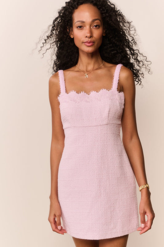 Willamina Lace Tweed Mini Dress
