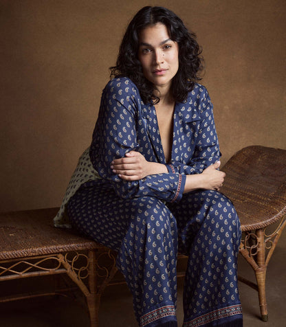ELENE TOP -- BLEU TAORMINA PAISLEY