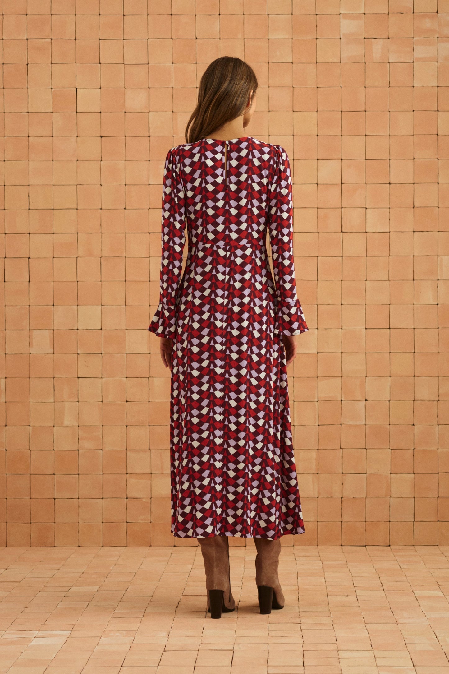 Elodie Dress In Paprika Spice