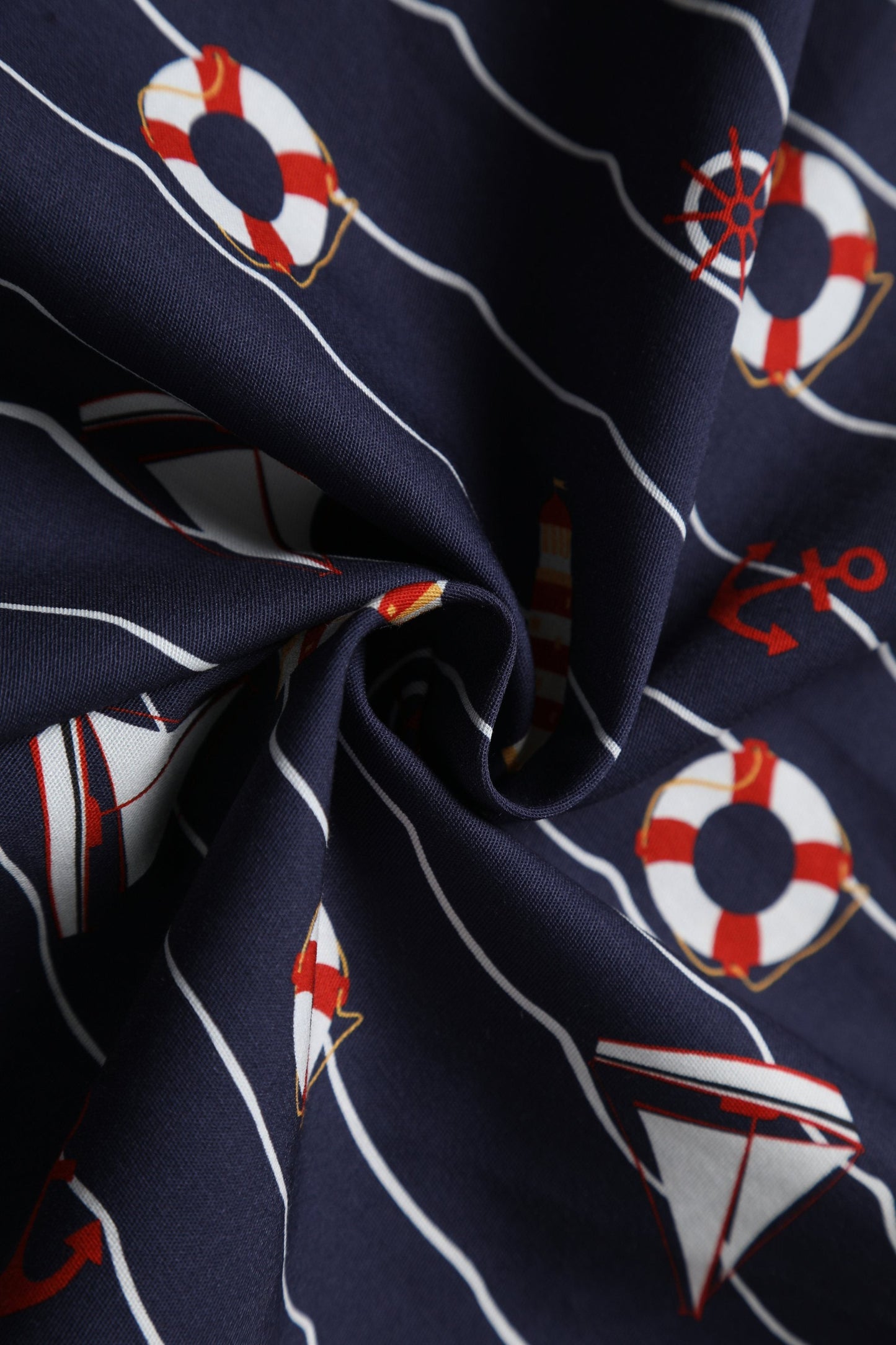 Melissa Red & Navy Nautical Strapless Dress