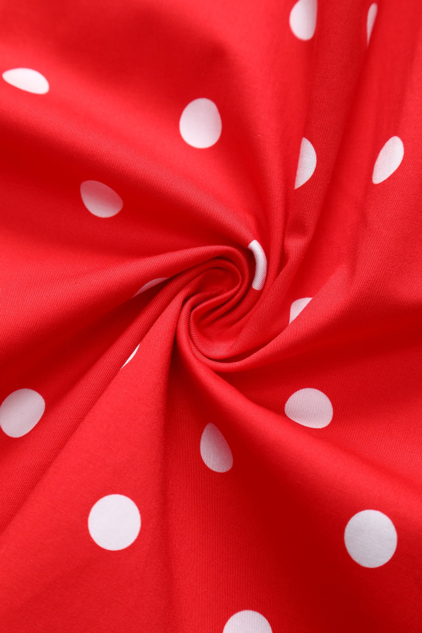 Amanda Polka Dot Swing Dress In Red & White