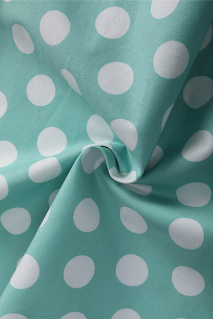 Lily Sage Polka Dot Off Shoulder Dress