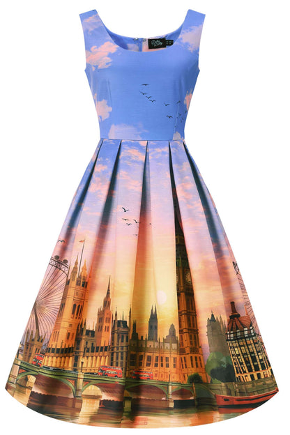 Amanda London At Sunset Flared Dress