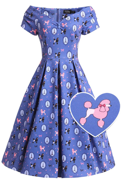 Lily Paris Poodle Off Shoulder Dress
