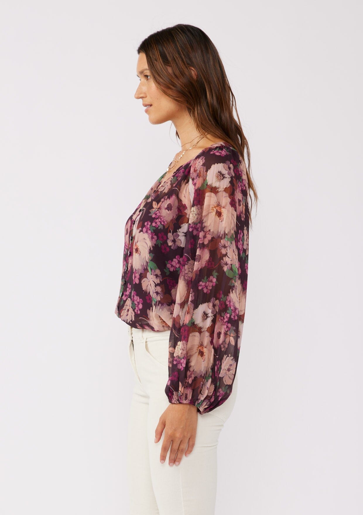 Lenni Floral Pleated Blouse