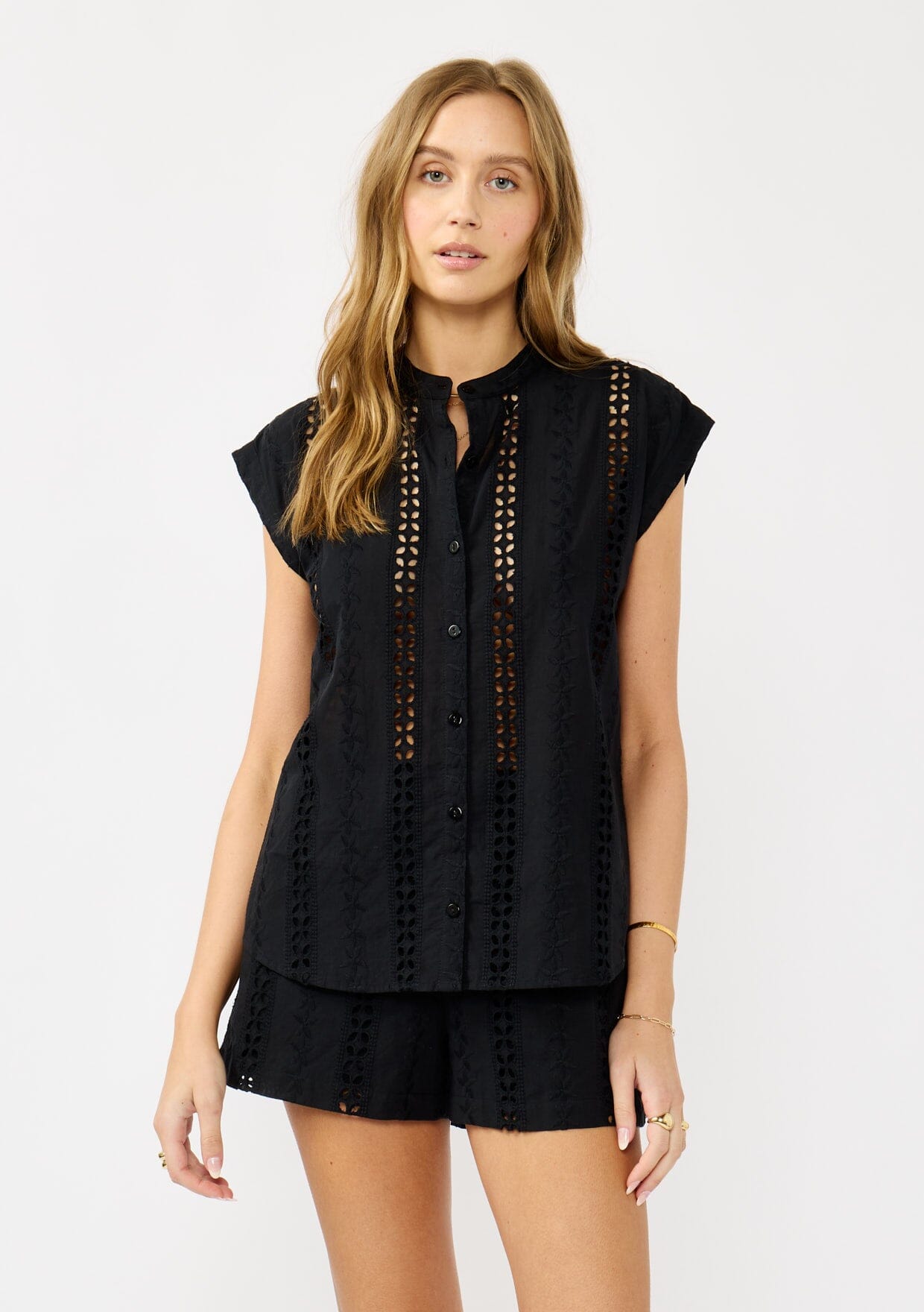 Beachfront Eyelet Camp Shirt
