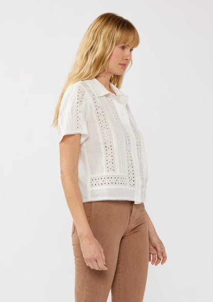 Varya Floral Eyelet Shirt