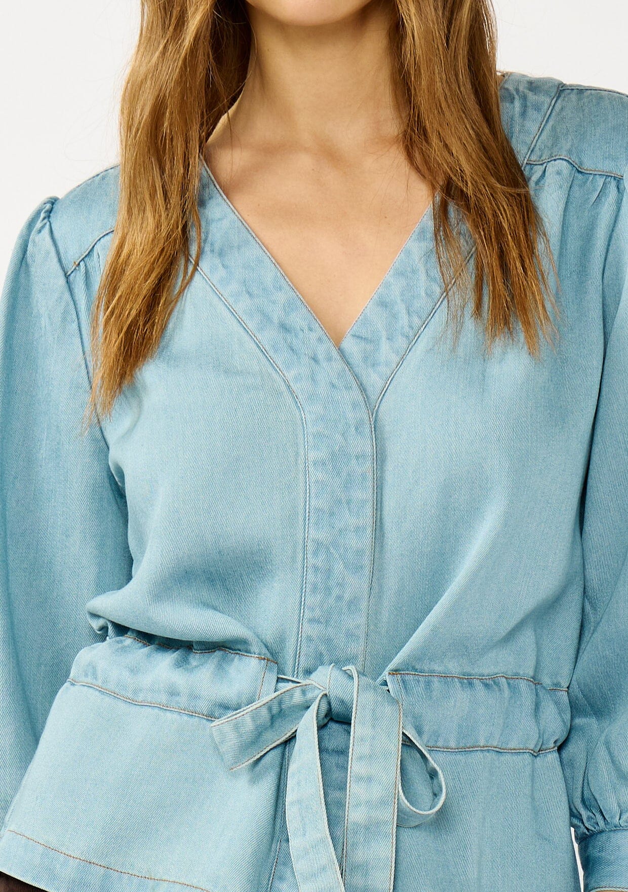 Cora Tencel Peplum Top