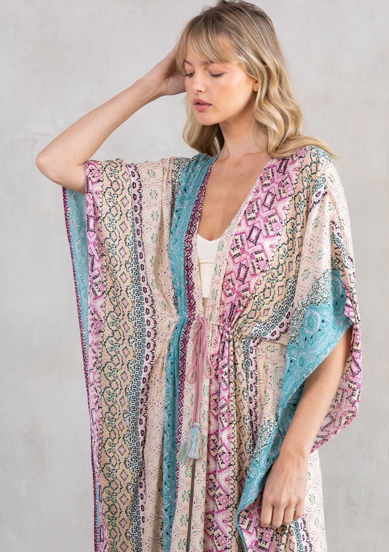 Take me to Coachella Paisley Maxi Kimono