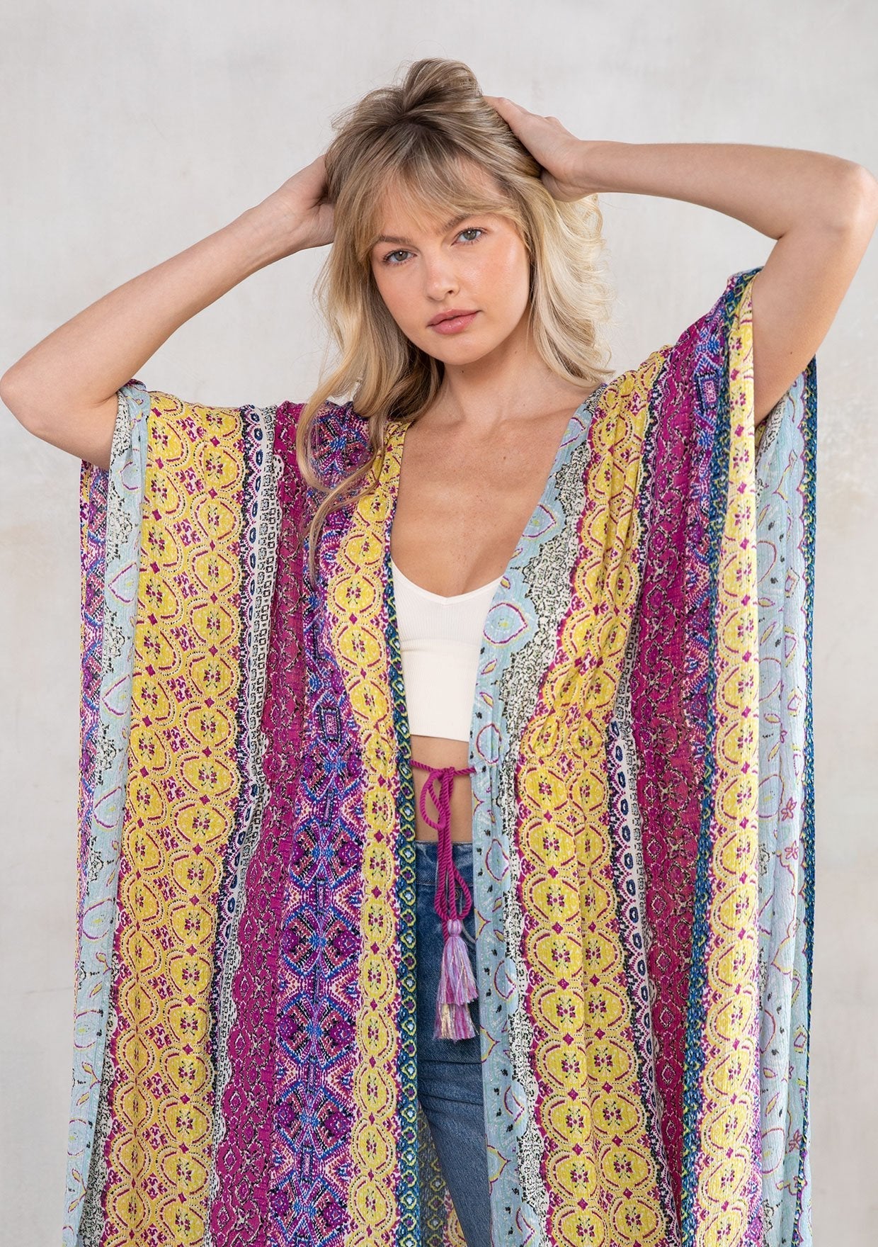 Take me to Coachella Paisley Maxi Kimono