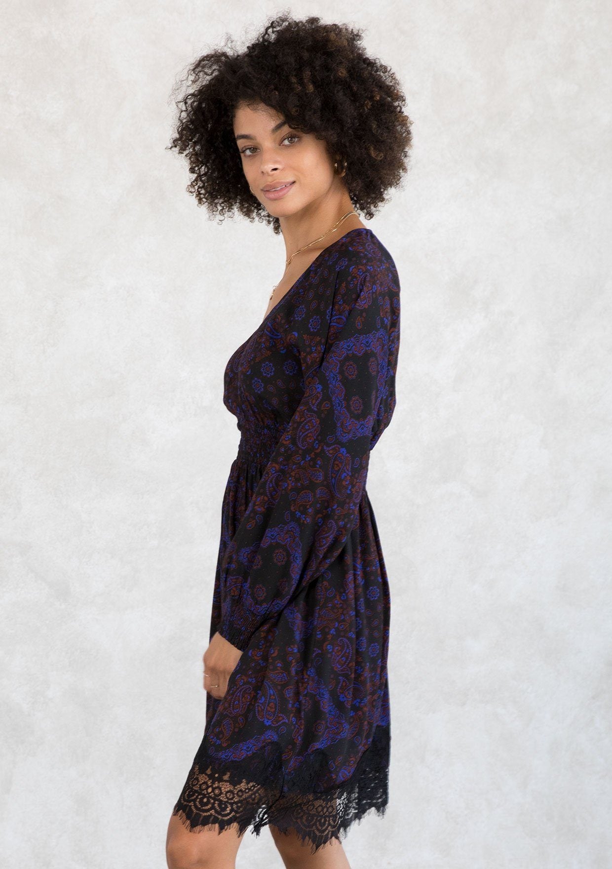Onyx Lace Mini Dress