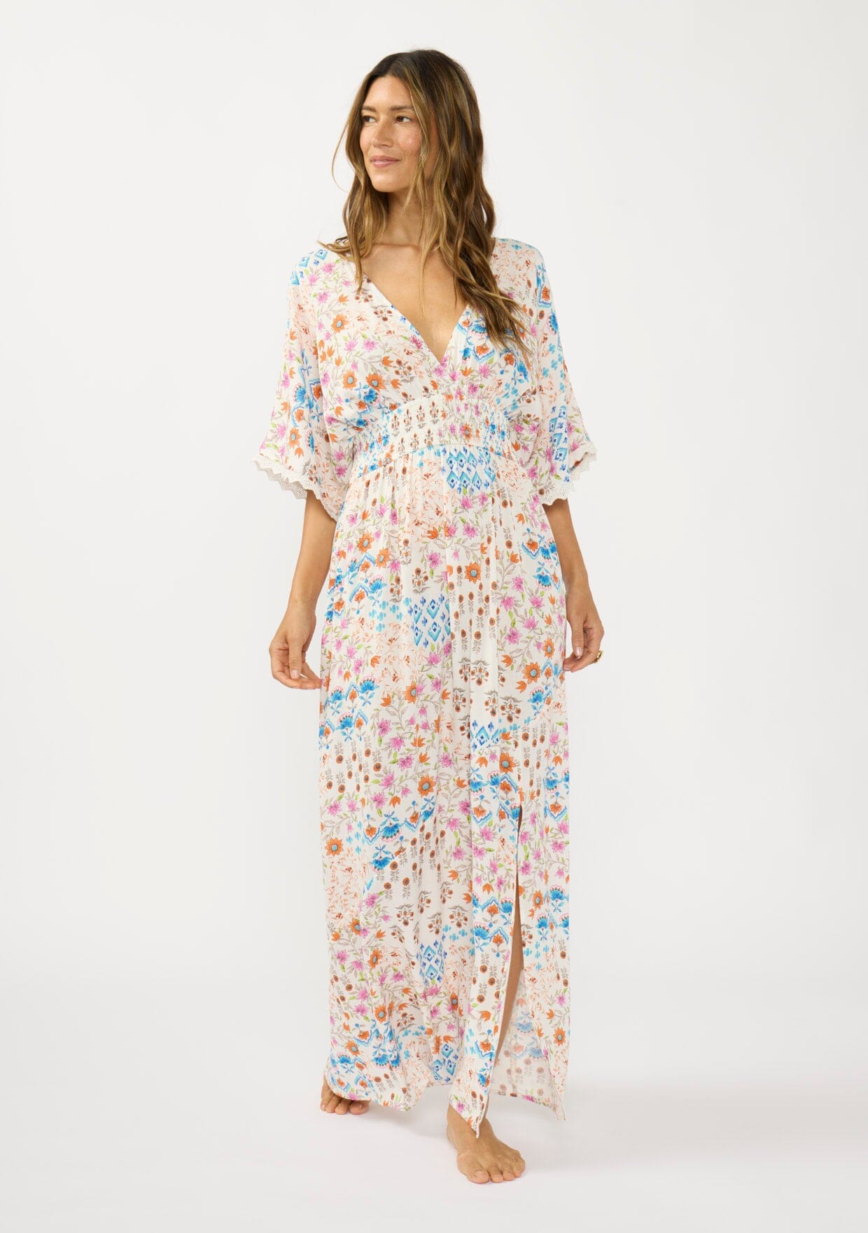 Calista Kimono Sleeve Maxi Dress