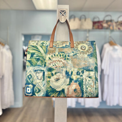 Tapestry LDS Temple Bag - Green/Blue