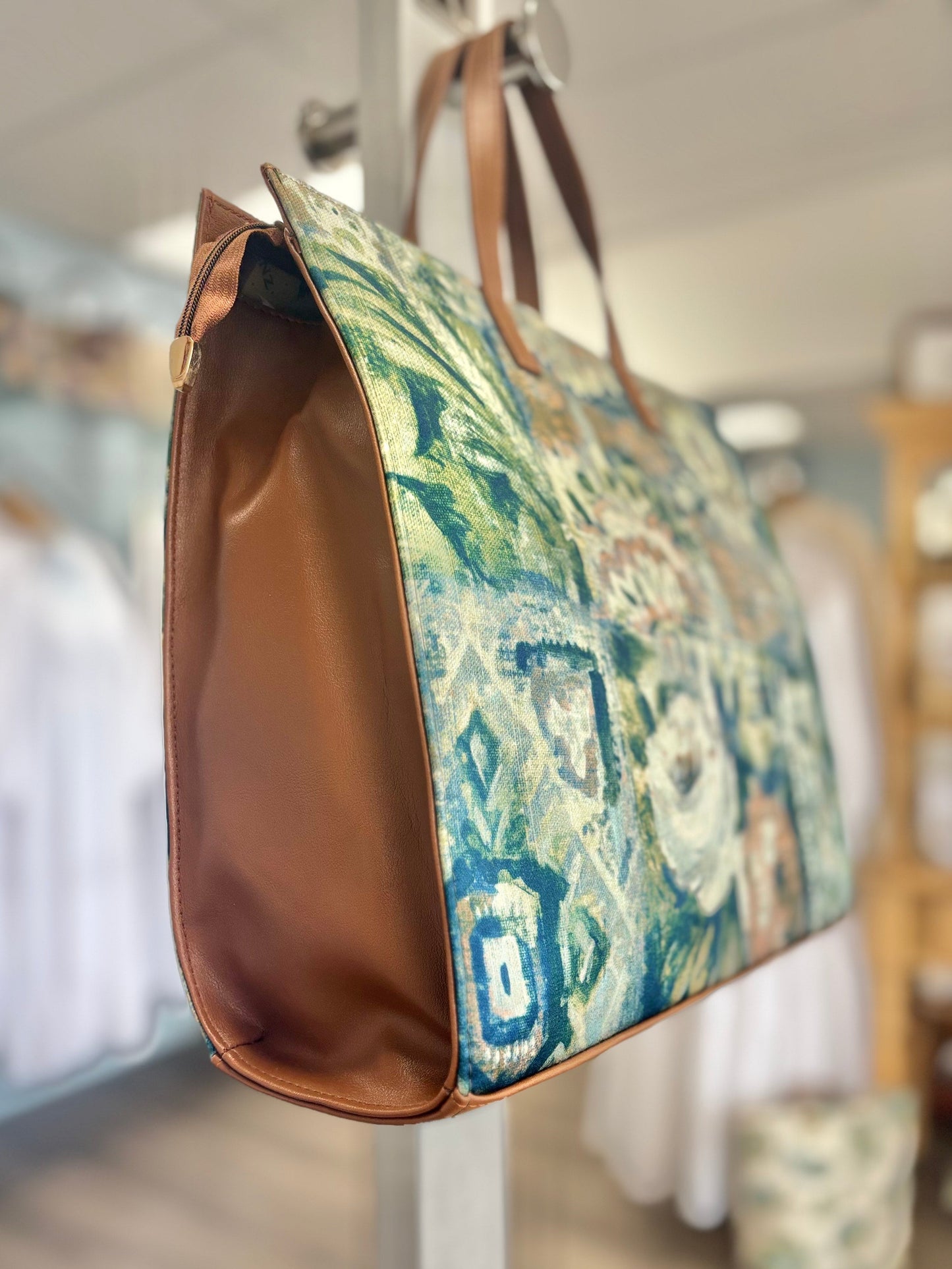 Tapestry LDS Temple Bag - Green/Blue