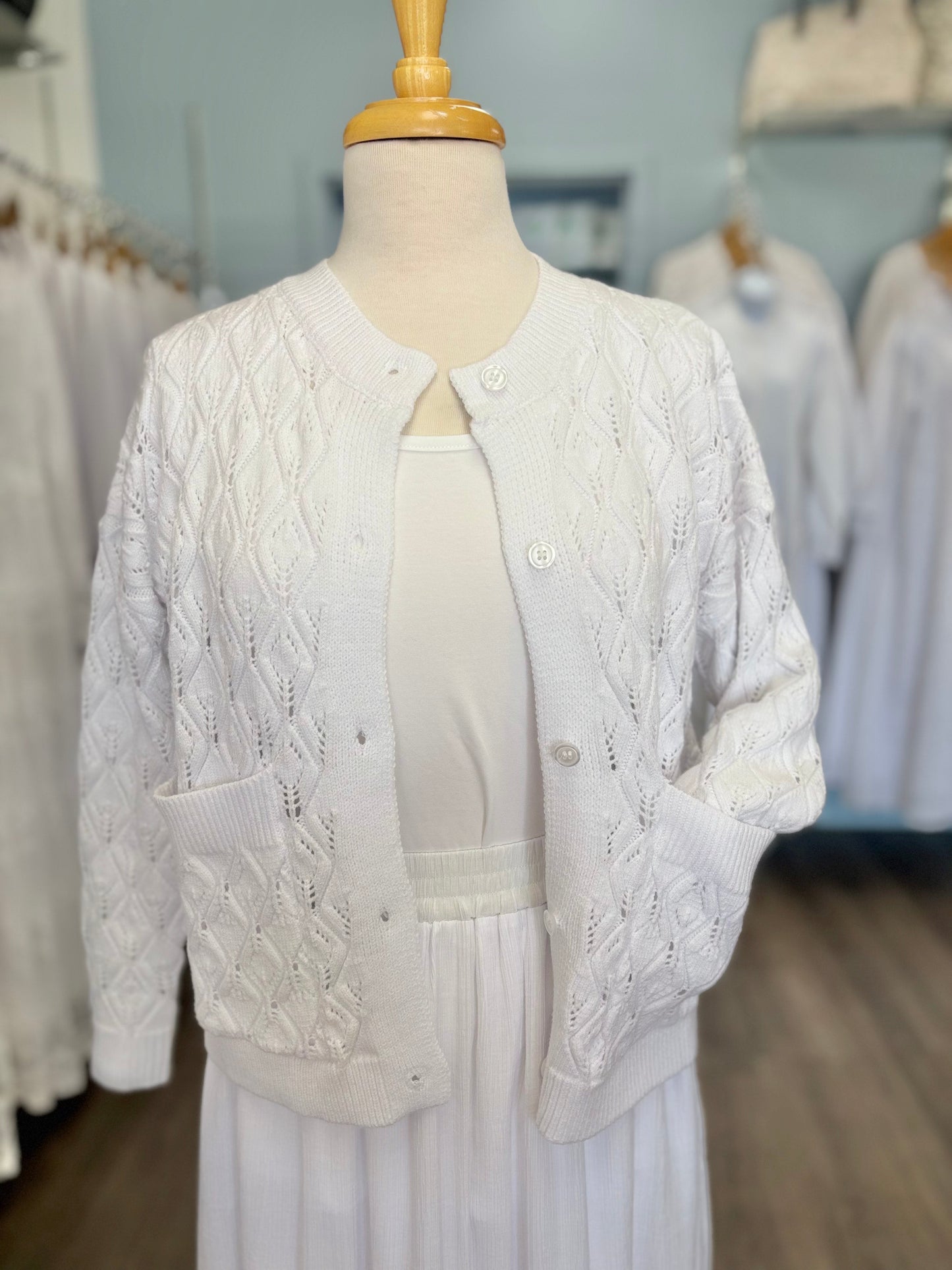 Button Up Cardigan with Hidden Pockets