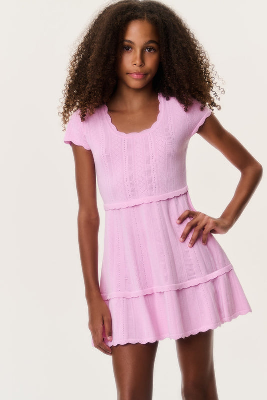 Tween Stretch Pointelle Jovie Dress