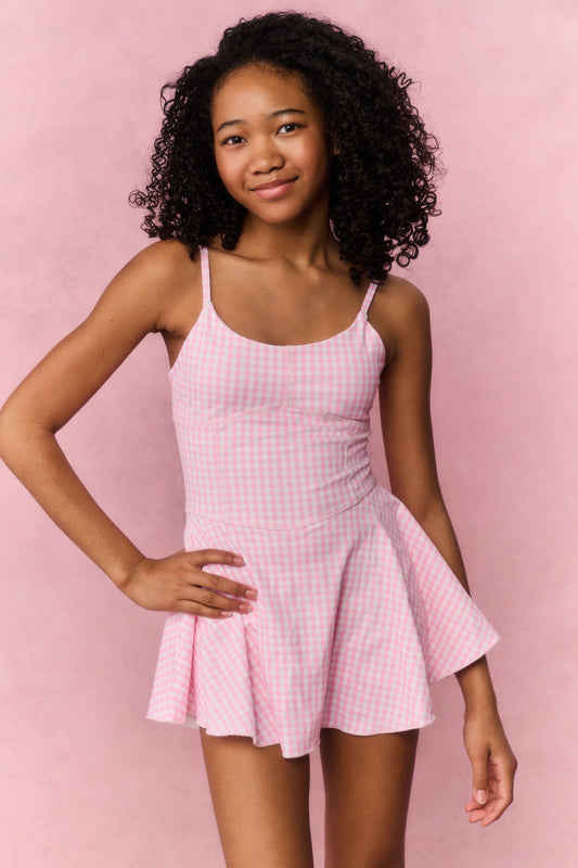 Tween Gingham Kishori Active Dress