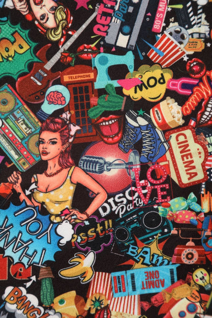 Billie Long Sleeved Pop Art Dress