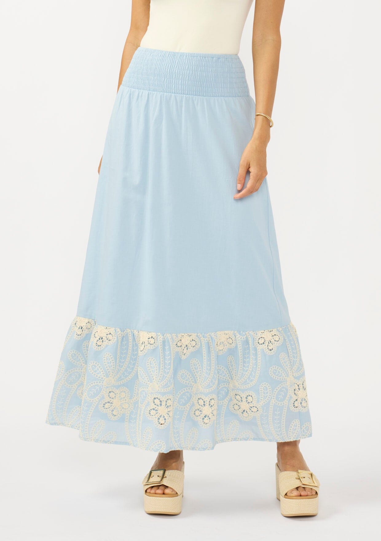 Addy Embroidered Maxi Skirt