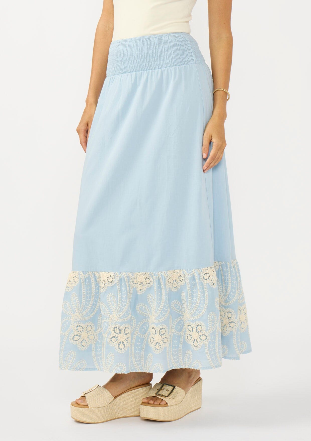 Addy Embroidered Maxi Skirt