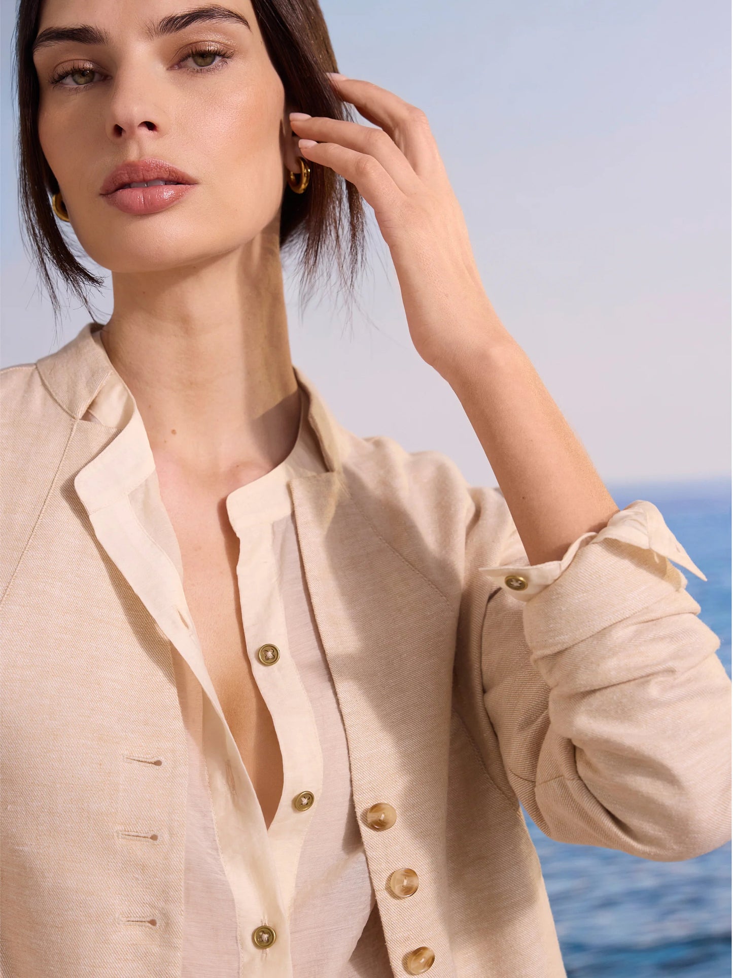 Seams To Be Stretch Linen Jacket