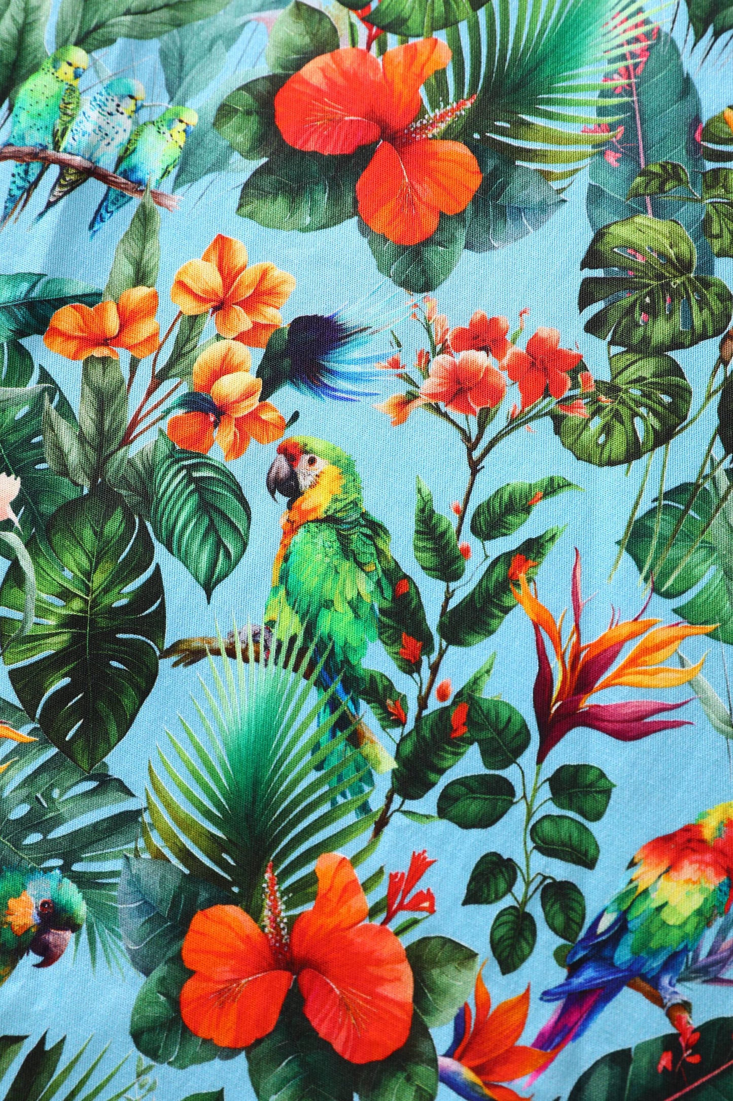 Penelope Tropical Parrot Shirt Dress