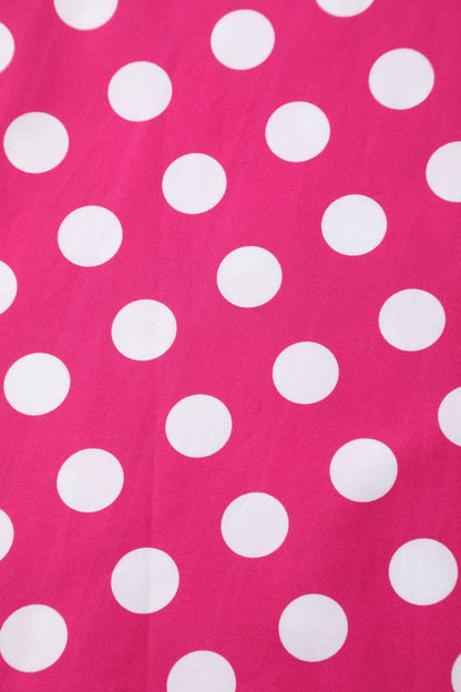Daisy Hot Pink Polka Dot Halter Dress